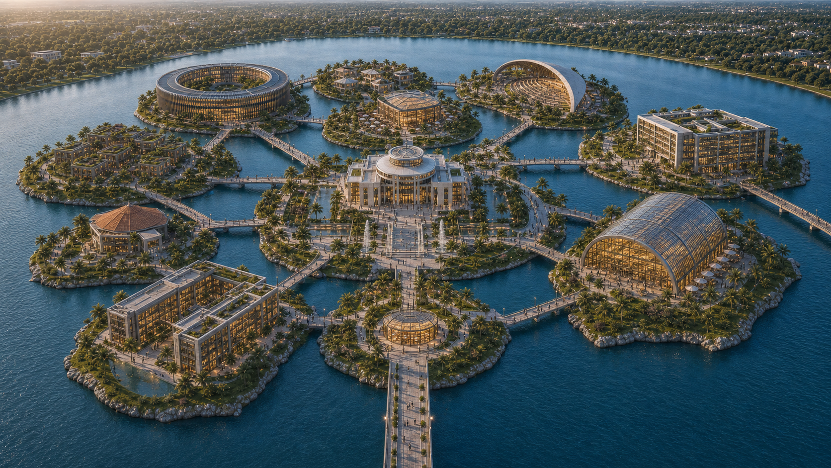The current Entrepolis archipelago city